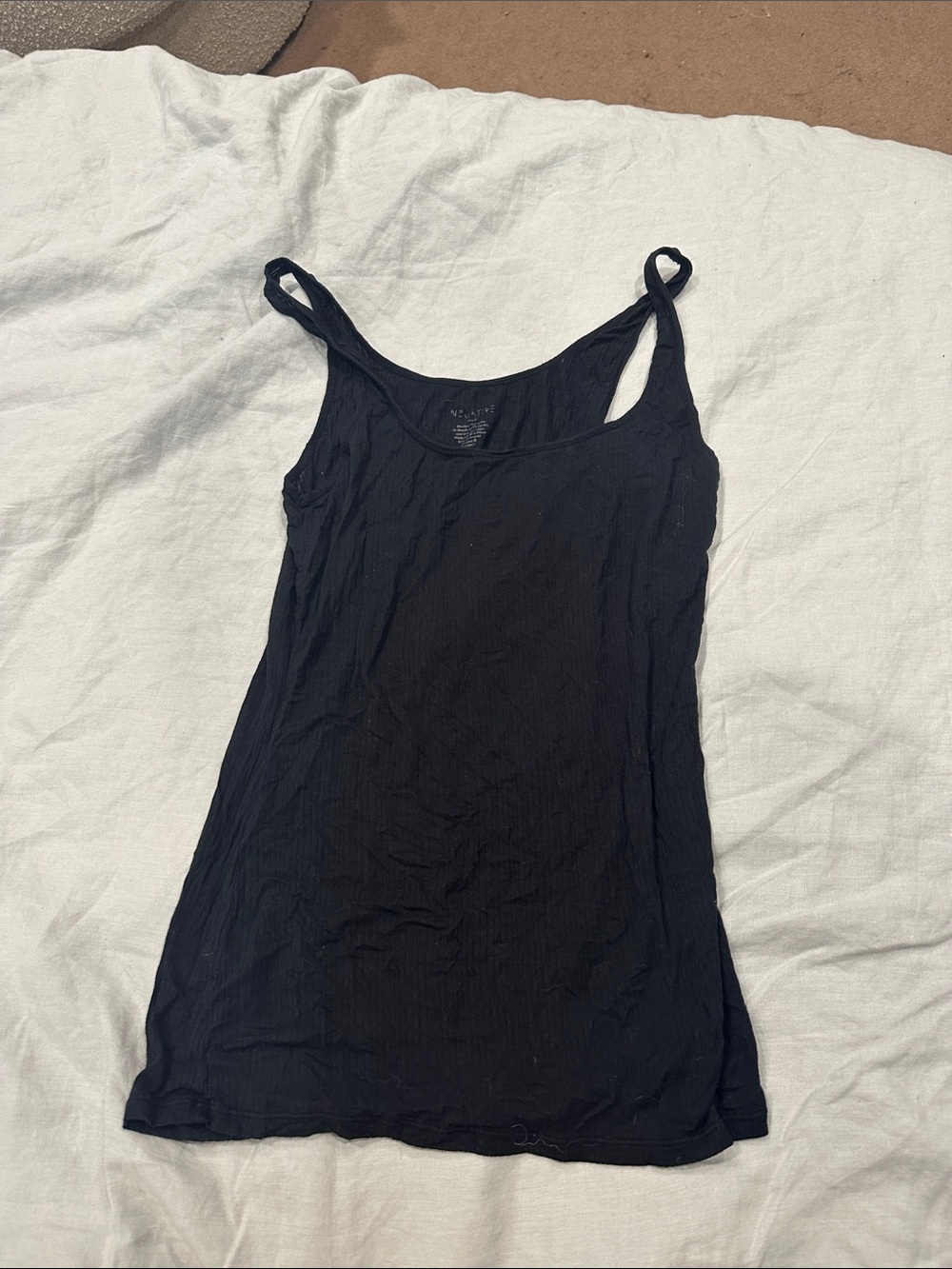 Negative whipped Black Ribbed Tank - Picture 3 of 5